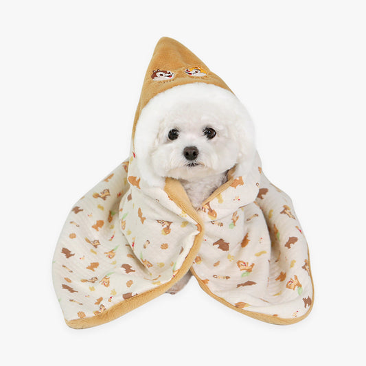 Chip n Dale Cape Blanket | Reversible | Organic Cotton