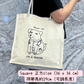 80% Cotton 20% Cat Hair Tote Bag