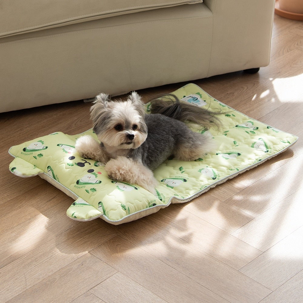 Green Ice Bear Cooling Mat (With Built-in Pillow)