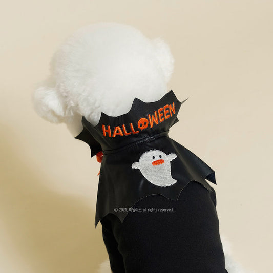 Halloween Ghost Cape & Black Tee Set