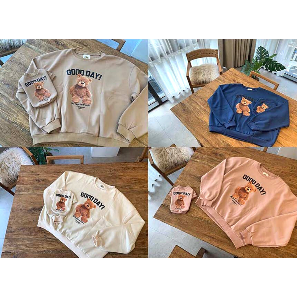 Good Day Bear Sweatshirt (Couple Style)