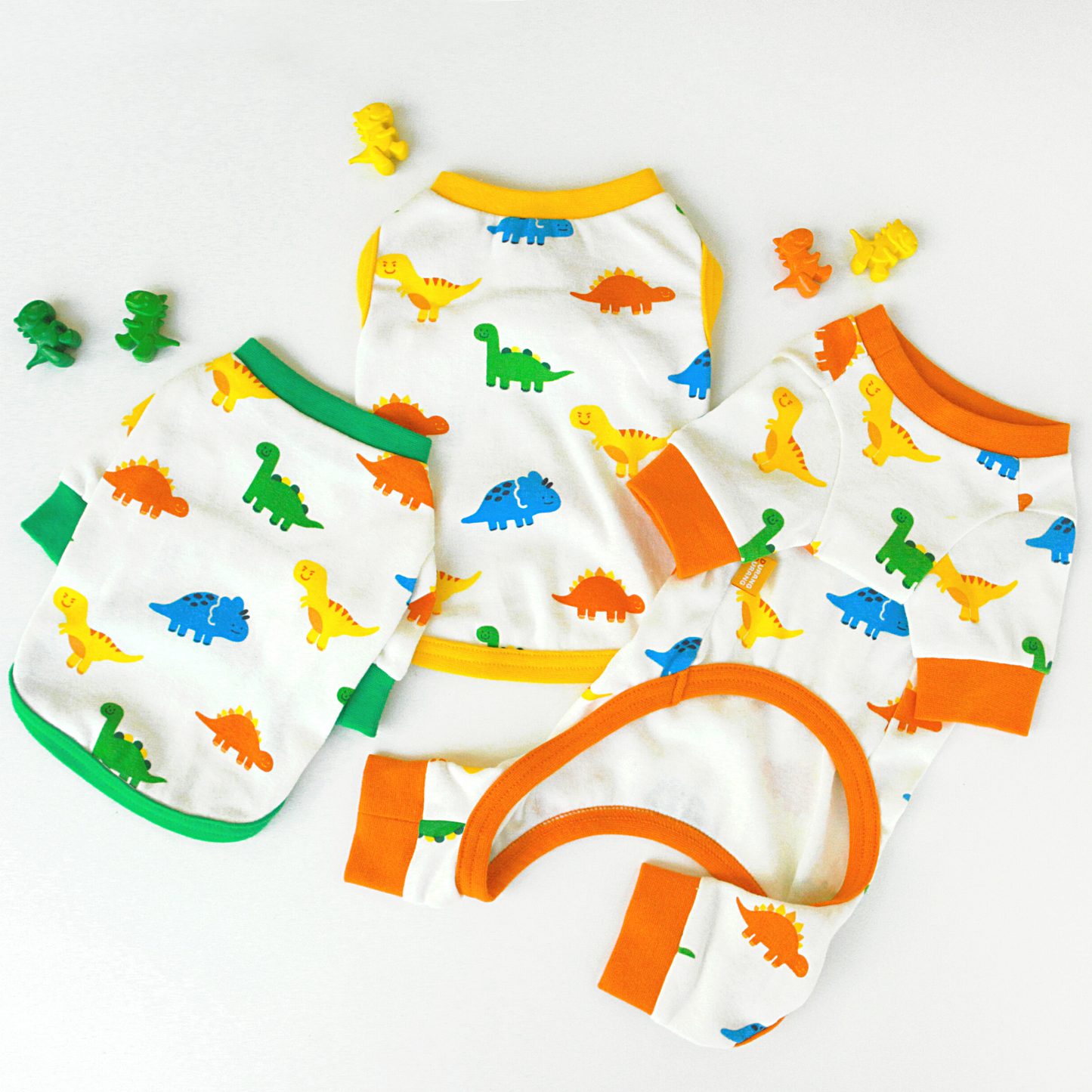 Dinosaurs Orange All-in-one