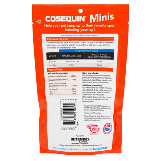 Cosequin Minis Maximum Strength Plus MSM and Omega-3s, 45 Soft Chews